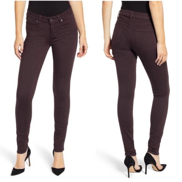 Paige Verdugo Ultra Skinny in Deep Wine - Picture 1 of 9